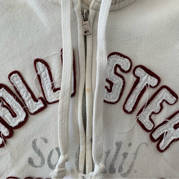 Hollister - White Full Zip Hoodie - Picture 4 of 4